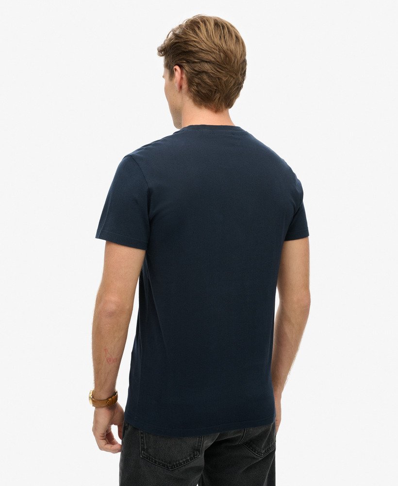 t-shirt met essential-logo van biologisch katoen in eclipse navy.