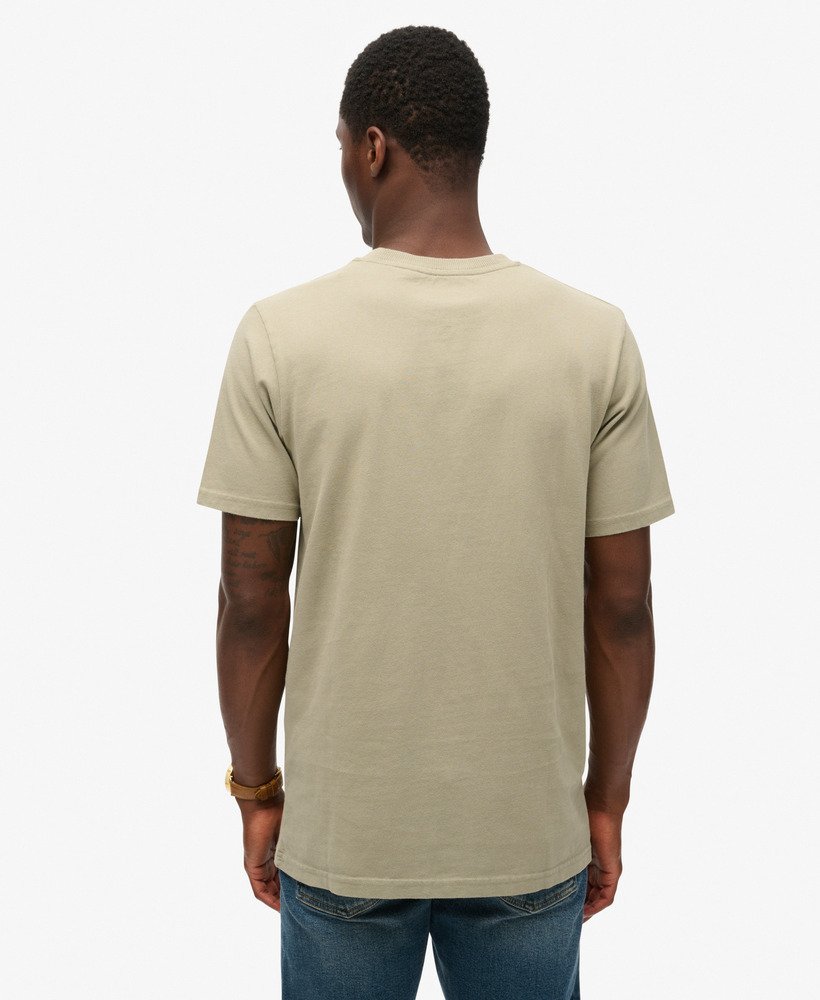 superdry x komodo vintage t-shirt in licht kaki groen