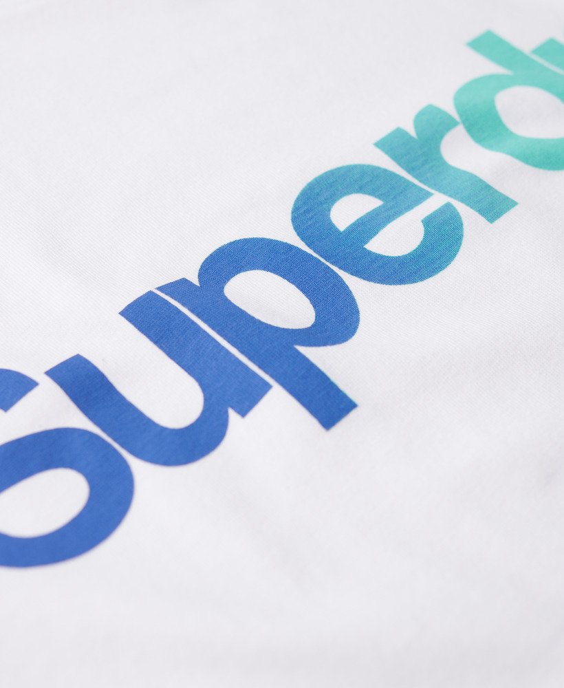 core logo loose t-shirt in brilliant white fade
