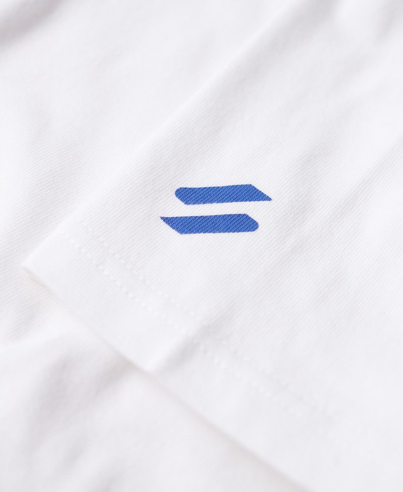 core logo loose t-shirt in brilliant white fade