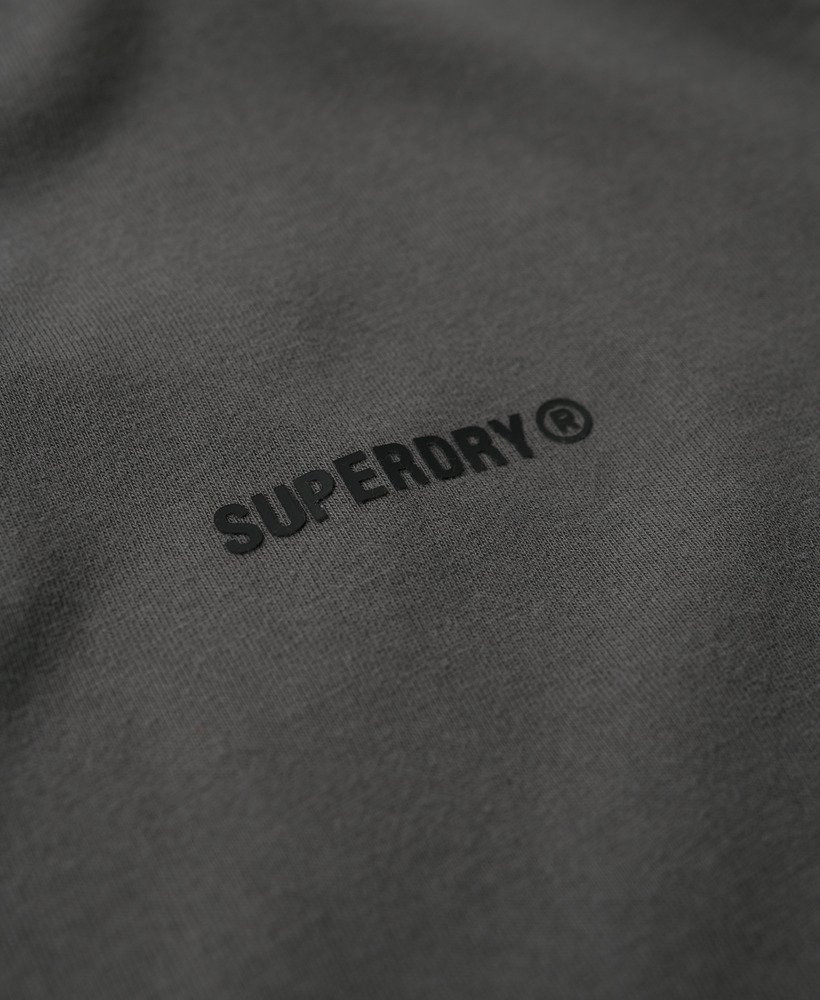 overgeverfd logo losvallend t-shirt in donker leigrijs