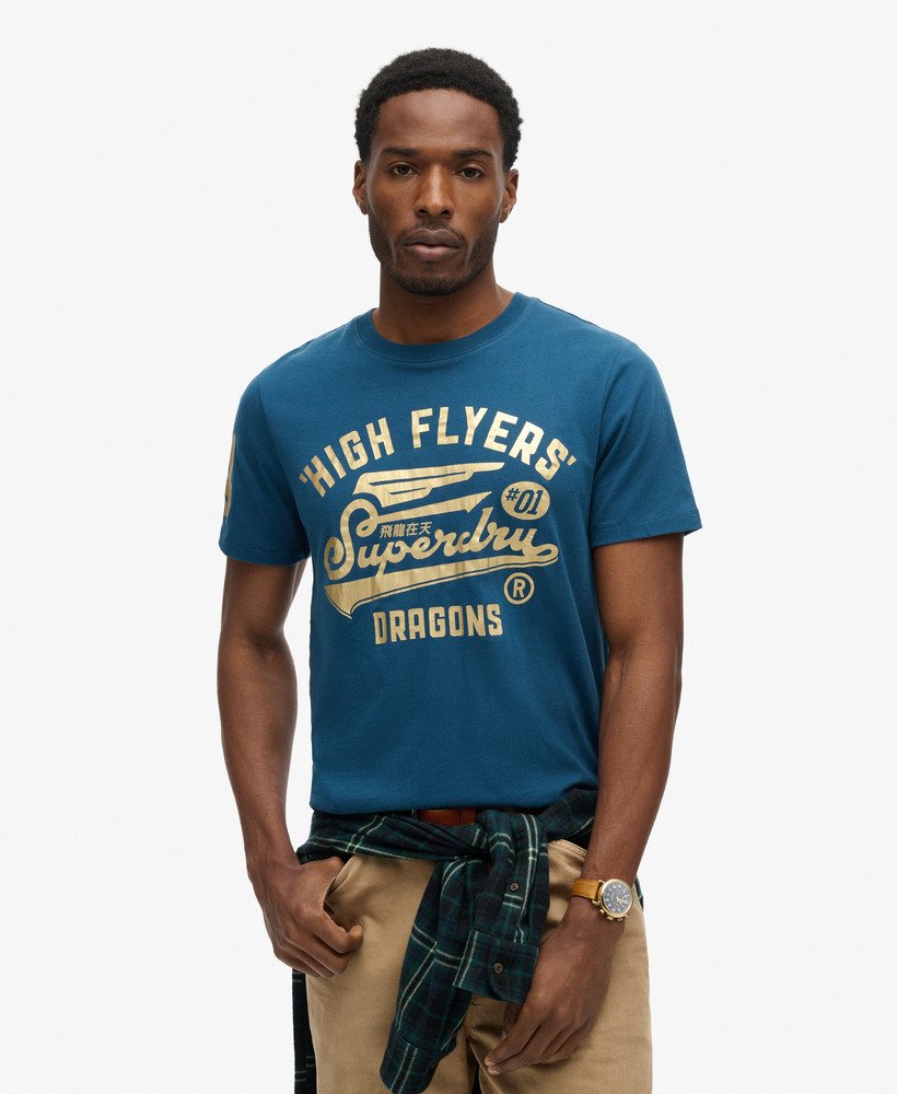 grafisch t-shirt voor chinees nieuwjaar in blue bottle