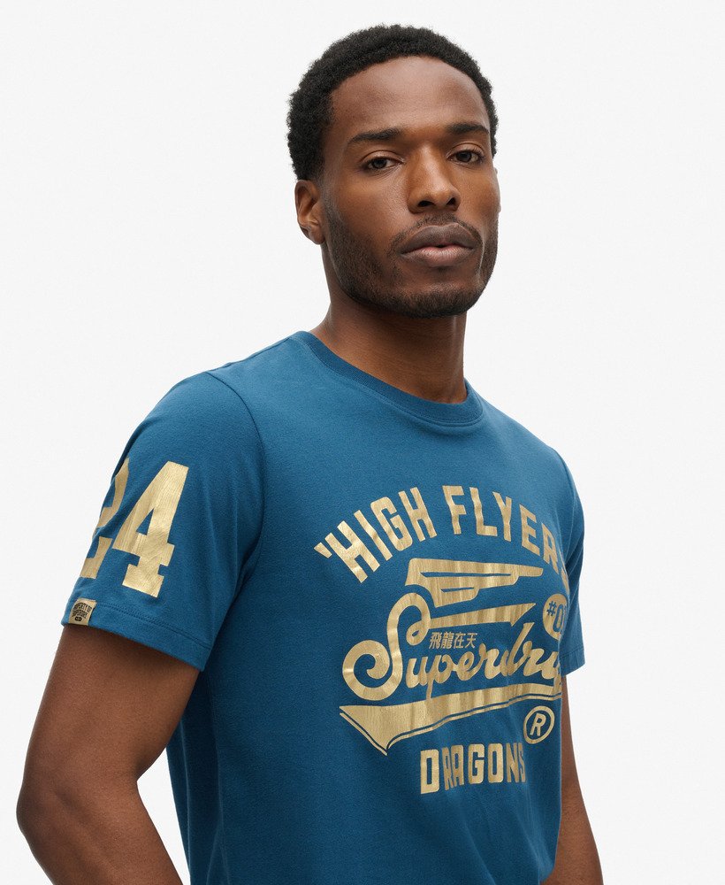 grafisch t-shirt voor chinees nieuwjaar in blue bottle