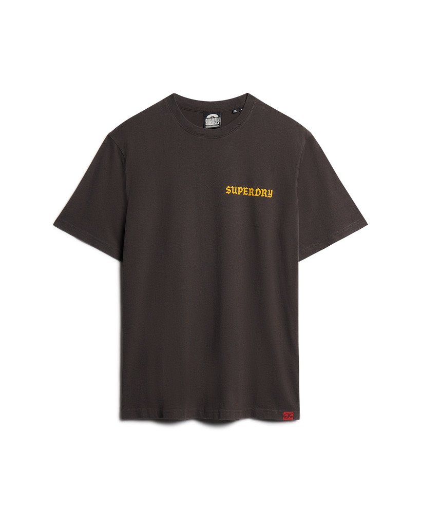 tattoo graphic loose fit t-shirt in vintage black