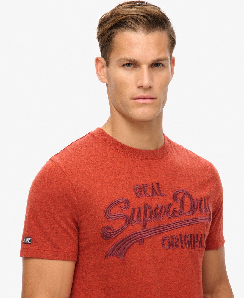 geborduurd vintage logo t-shirt in arizona orange grit