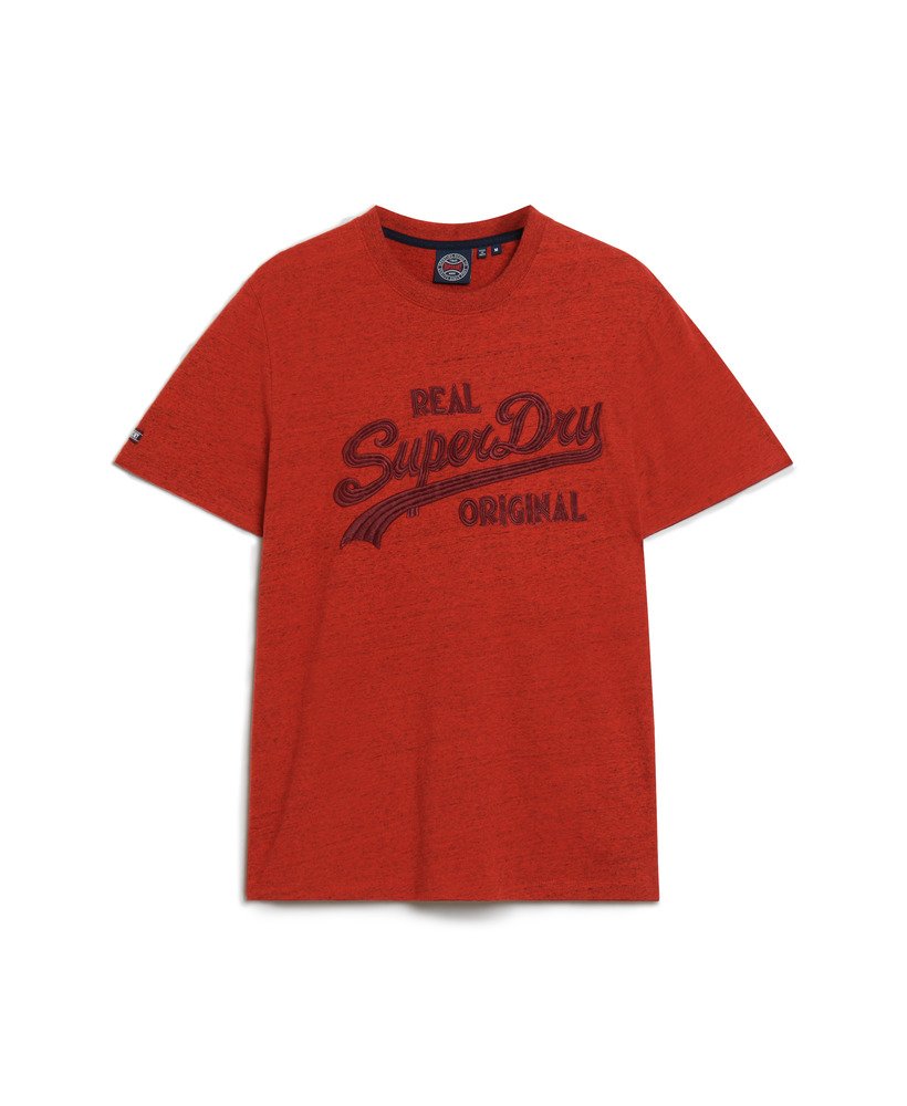 geborduurd vintage logo t-shirt in arizona orange grit