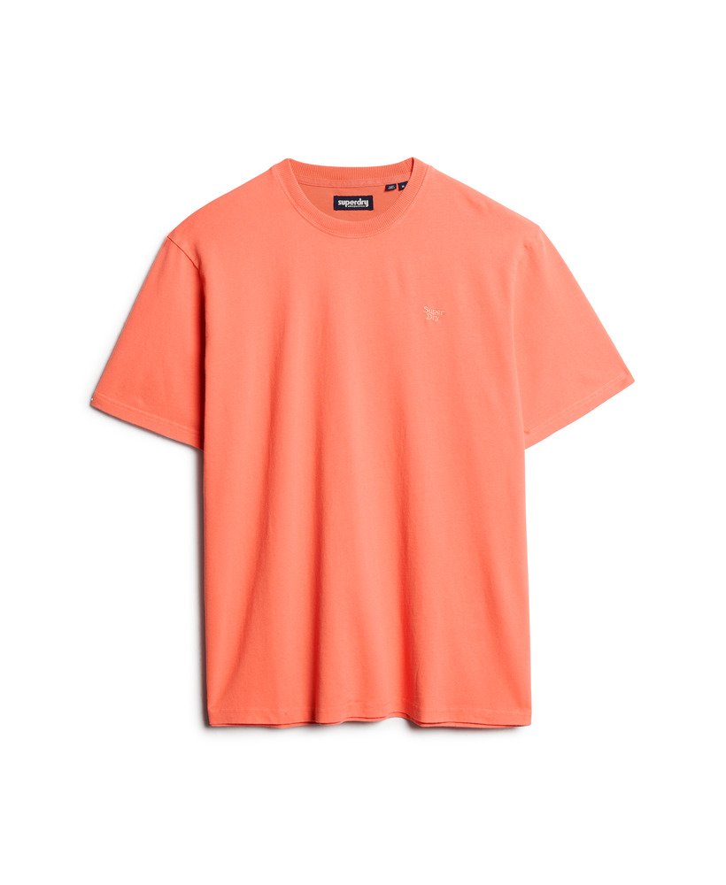 vintage gewassen t-shirt in hot coral