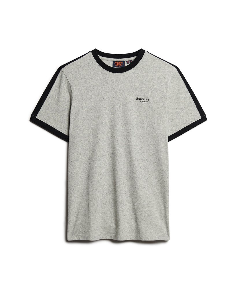 essential logo retro t-shirt in grijs gemêleerdzwart