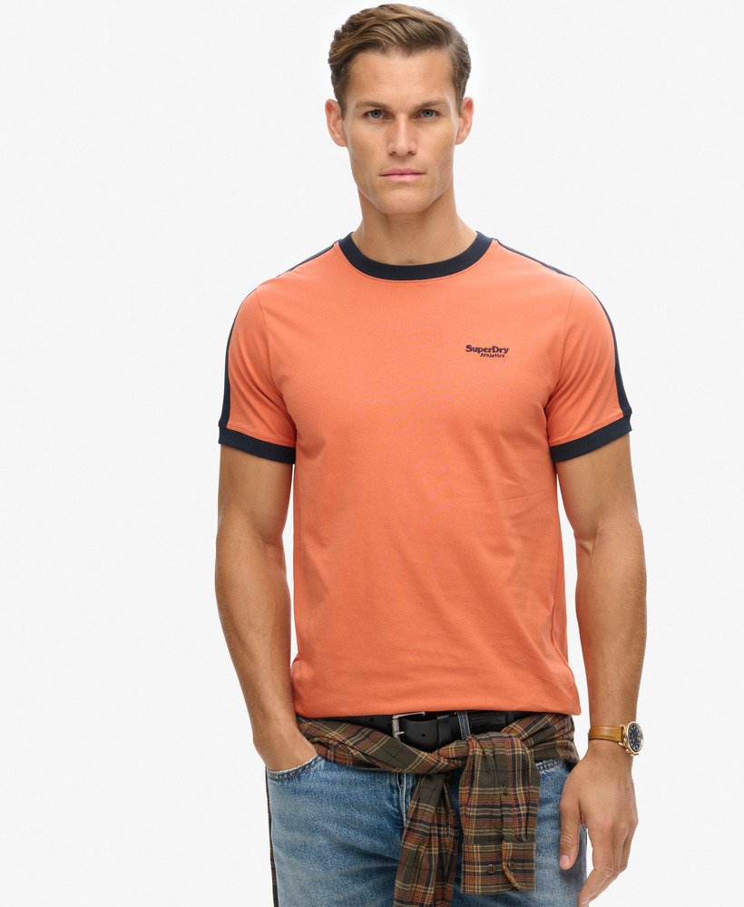 essential logo retro t-shirt in mango oranjeeclipse navy