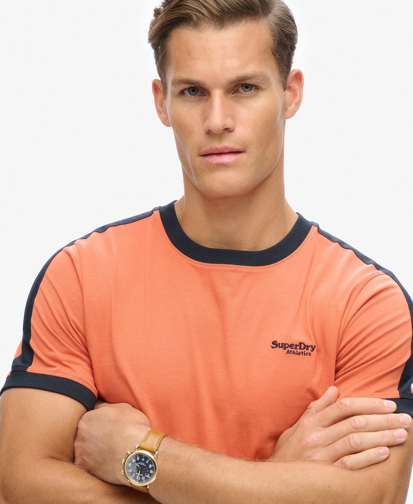 essential logo retro t-shirt in mango oranjeeclipse navy