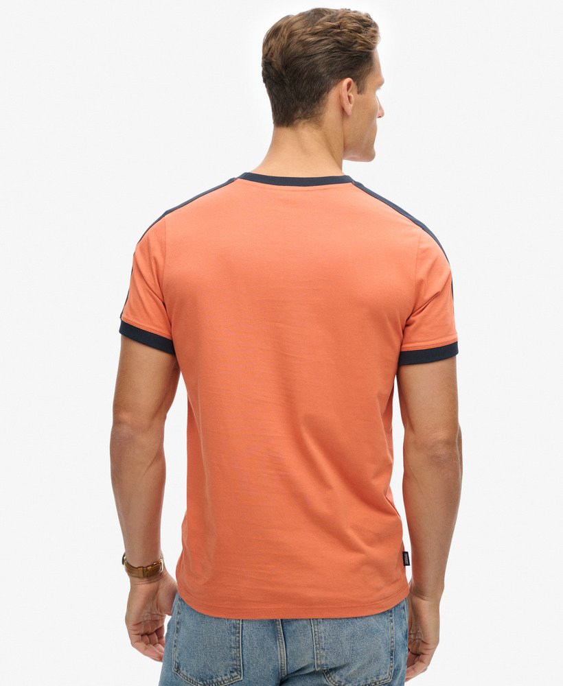 essential logo retro t-shirt in mango oranjeeclipse navy