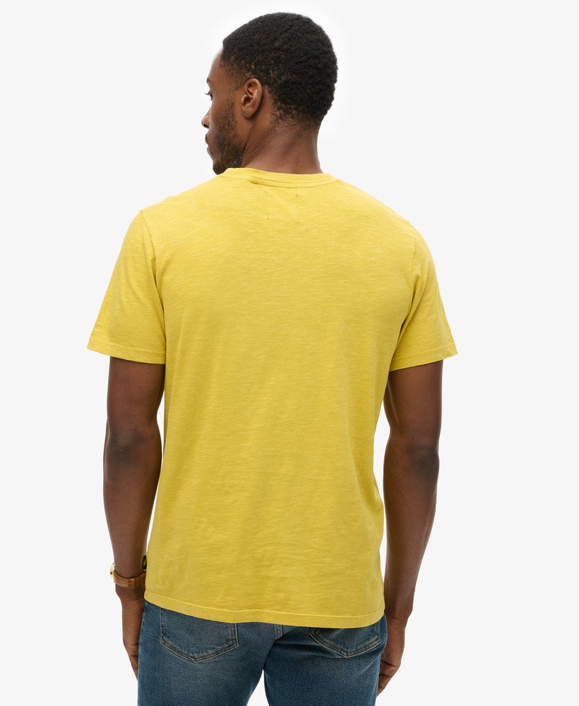 venue classic logo t-shirt in oliegeel slub