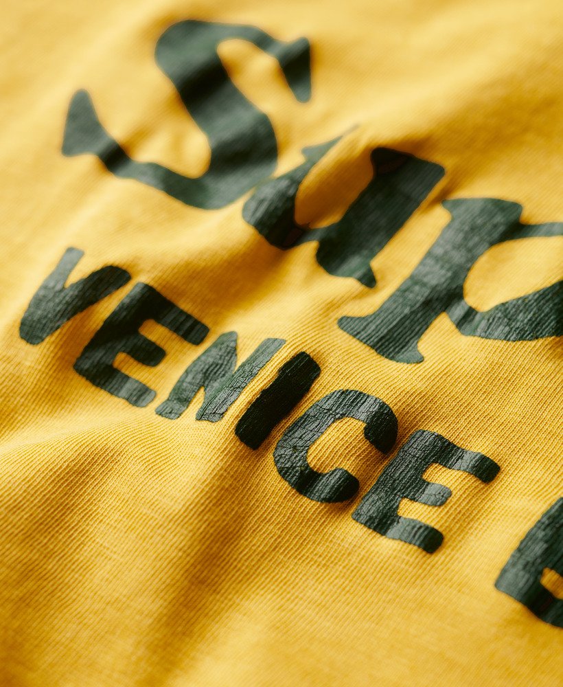 venue classic logo t-shirt in oliegeel slub