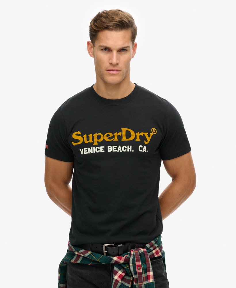 venue duo logo t-shirt in nero black marl
