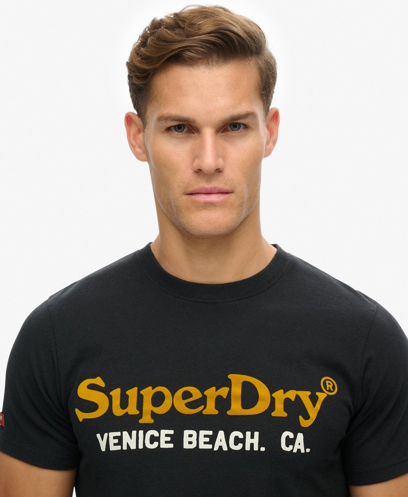venue duo logo t-shirt in nero black marl