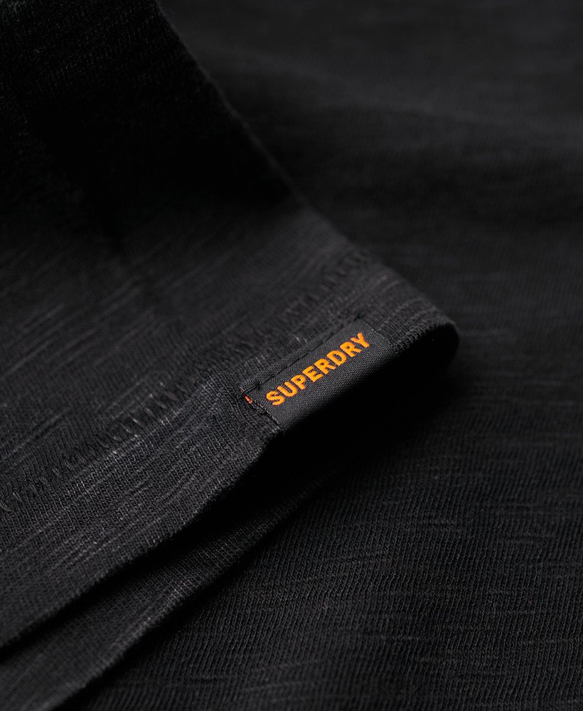 t-shirt met ronde hals en korte mouwen van slubstof in zwart