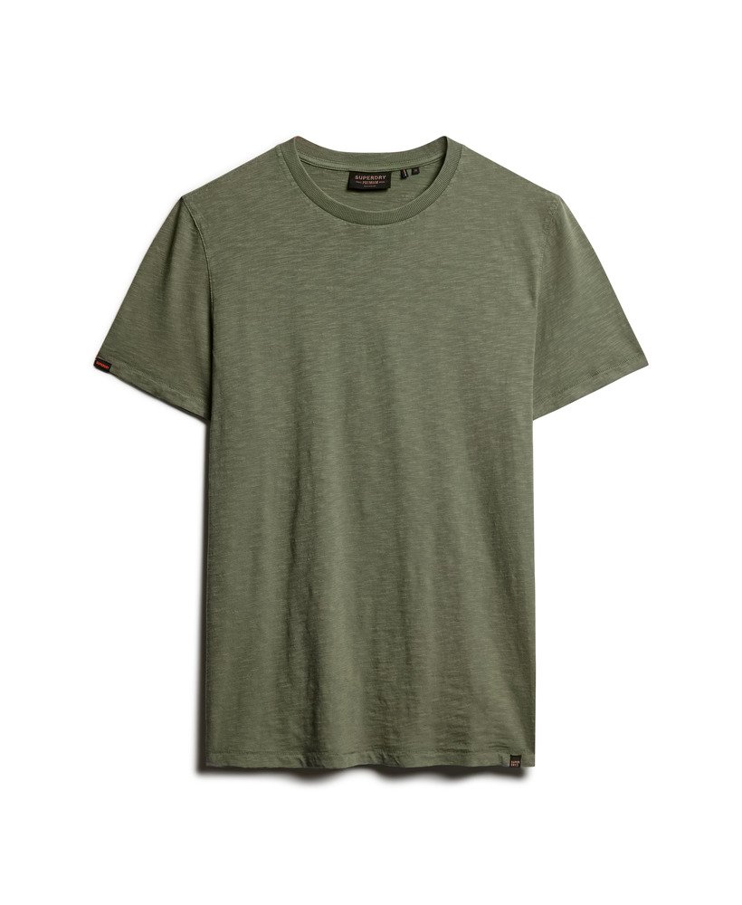 v-hals t-shirt met korte mouwen van slubstof in zeegroen