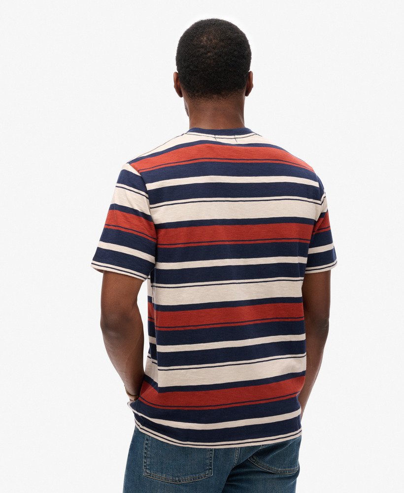 relaxed gestreept t-shirt in marineblauw