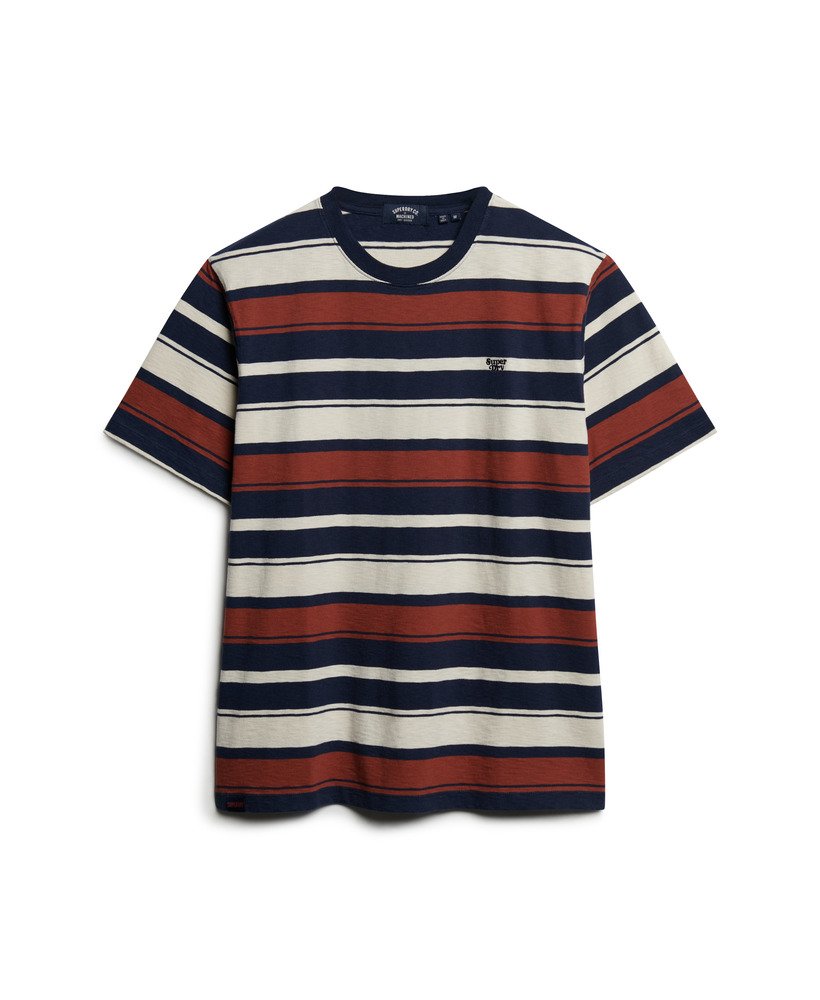 relaxed gestreept t-shirt in marineblauw