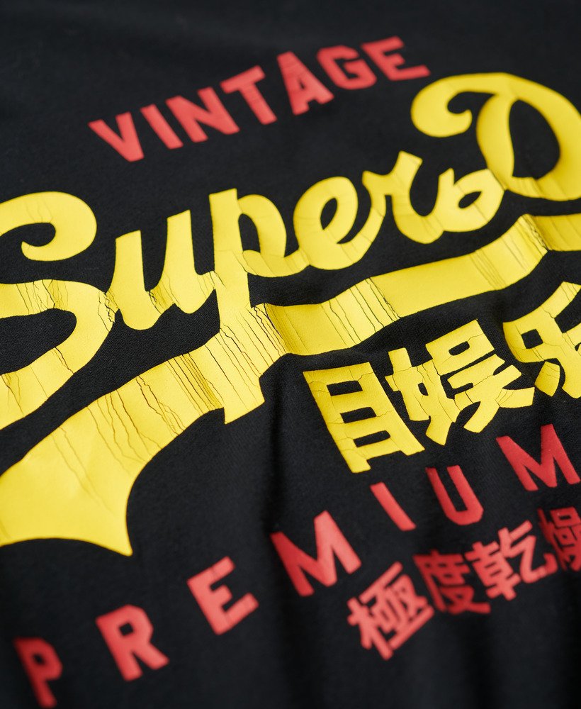 vintage logo duo t-shirt in gitzwart
