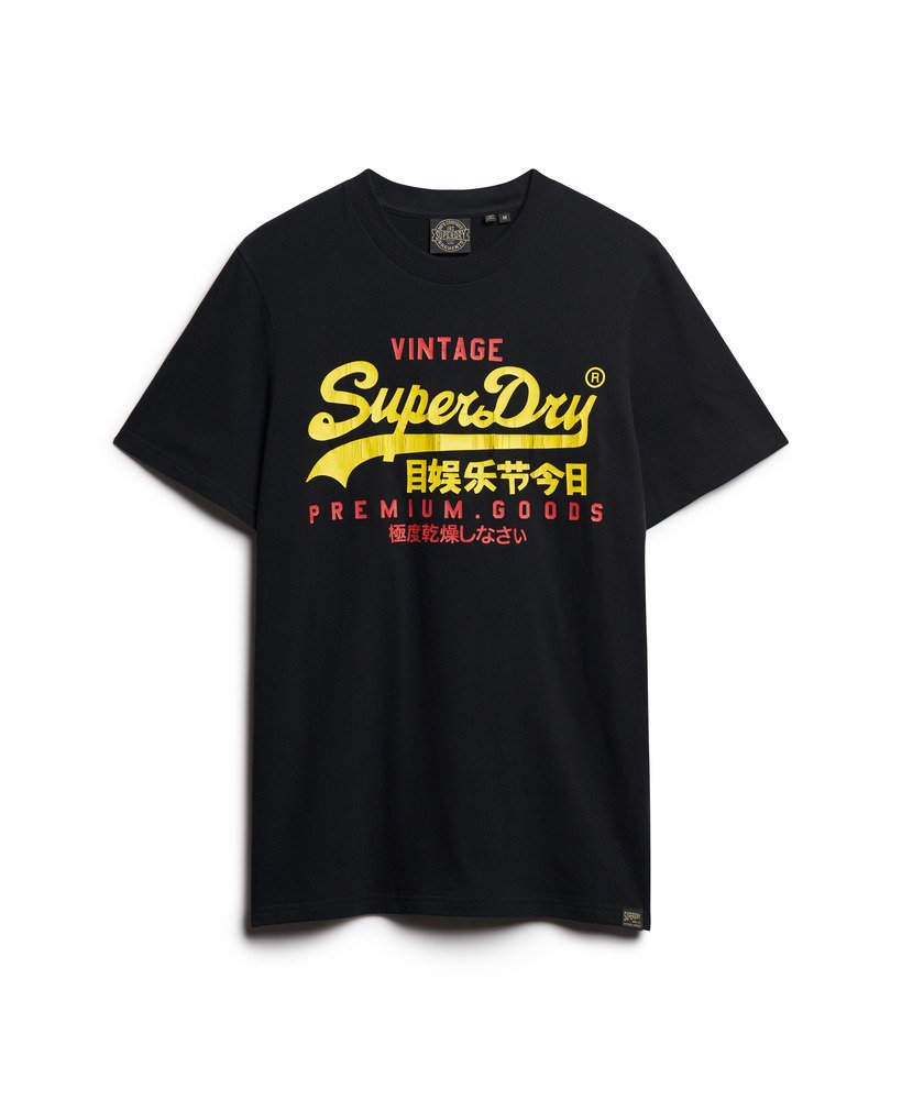 vintage logo duo t-shirt in gitzwart