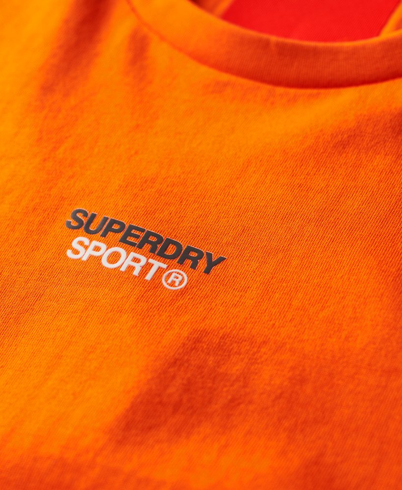 sport tech logo relaxed t-shirt in oranje tijger