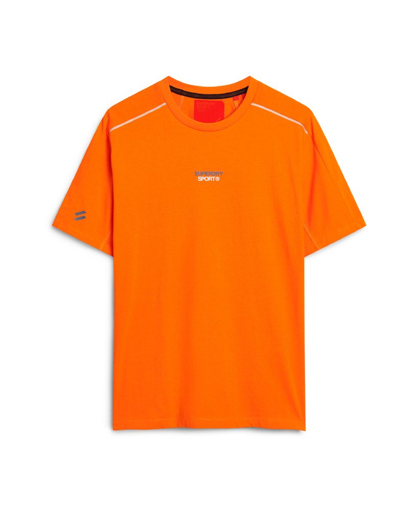 sport tech logo relaxed t-shirt in oranje tijger