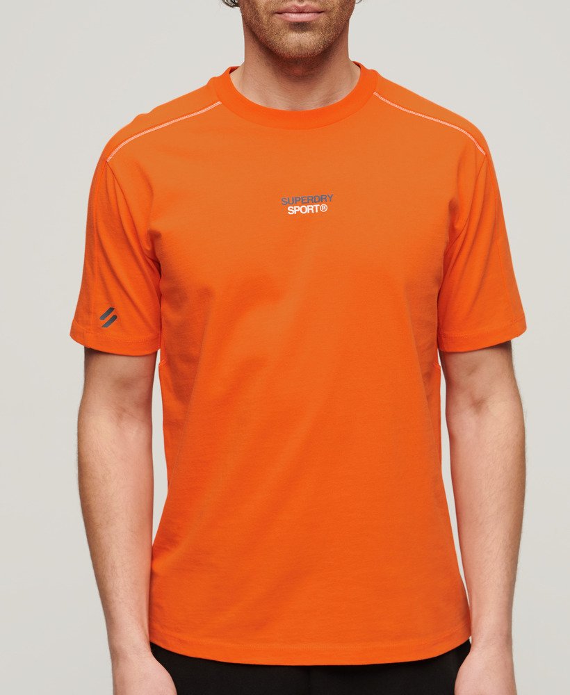 sport tech logo relaxed t-shirt in oranje tijger