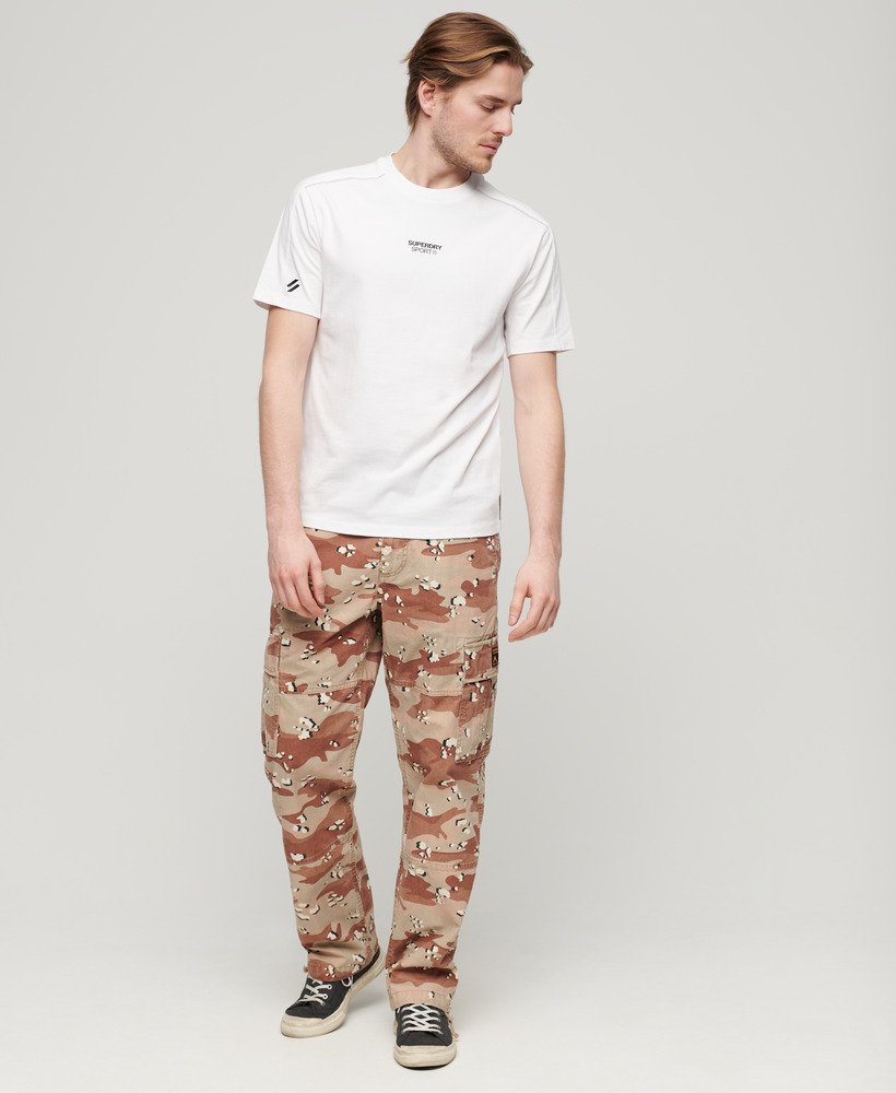 sport tech logo relaxed t-shirt in briljant wit