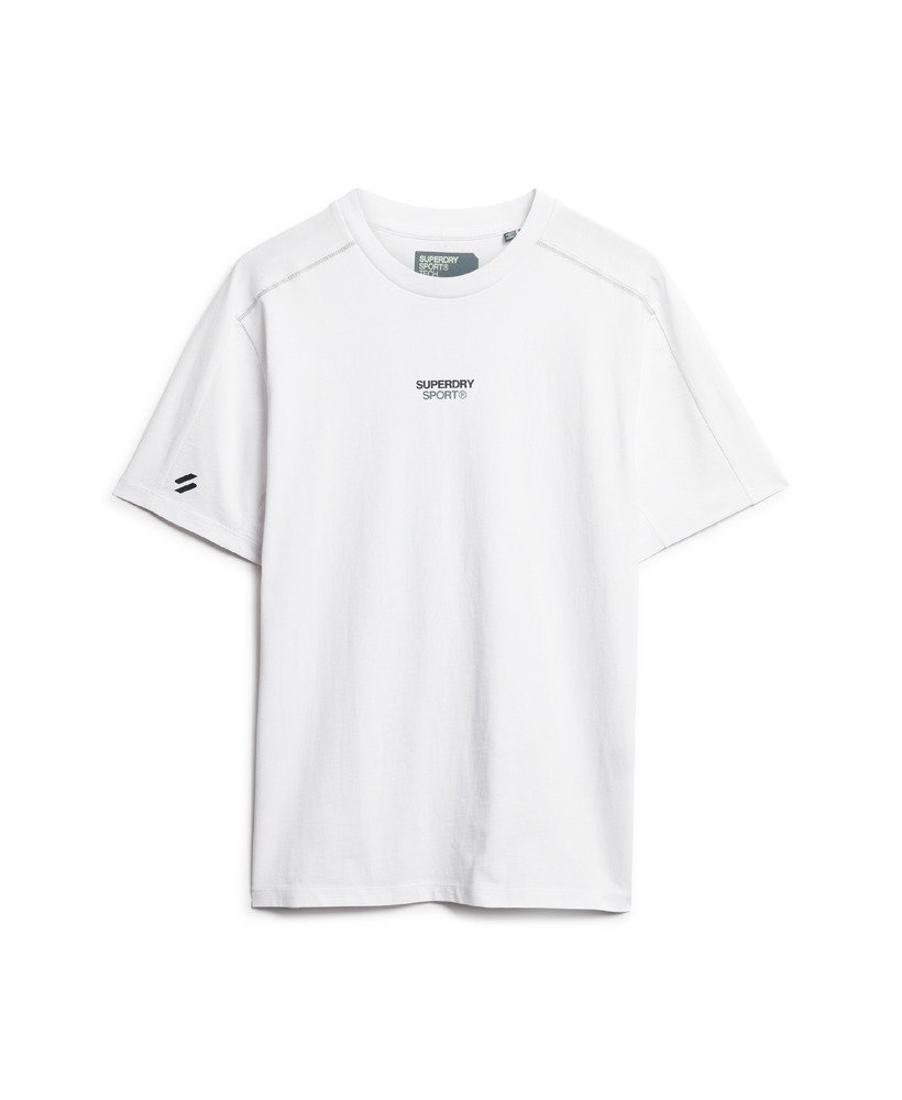 sport tech logo relaxed t-shirt in briljant wit