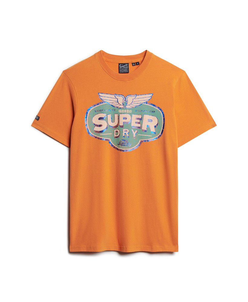 gasoline workwear t-shirt in denim co roestoranje