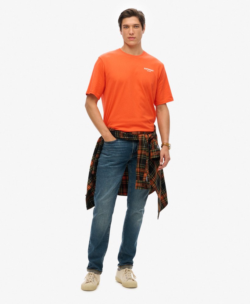 luxe sportief t-shirt met losse pasvorm in kersentomaatrood.