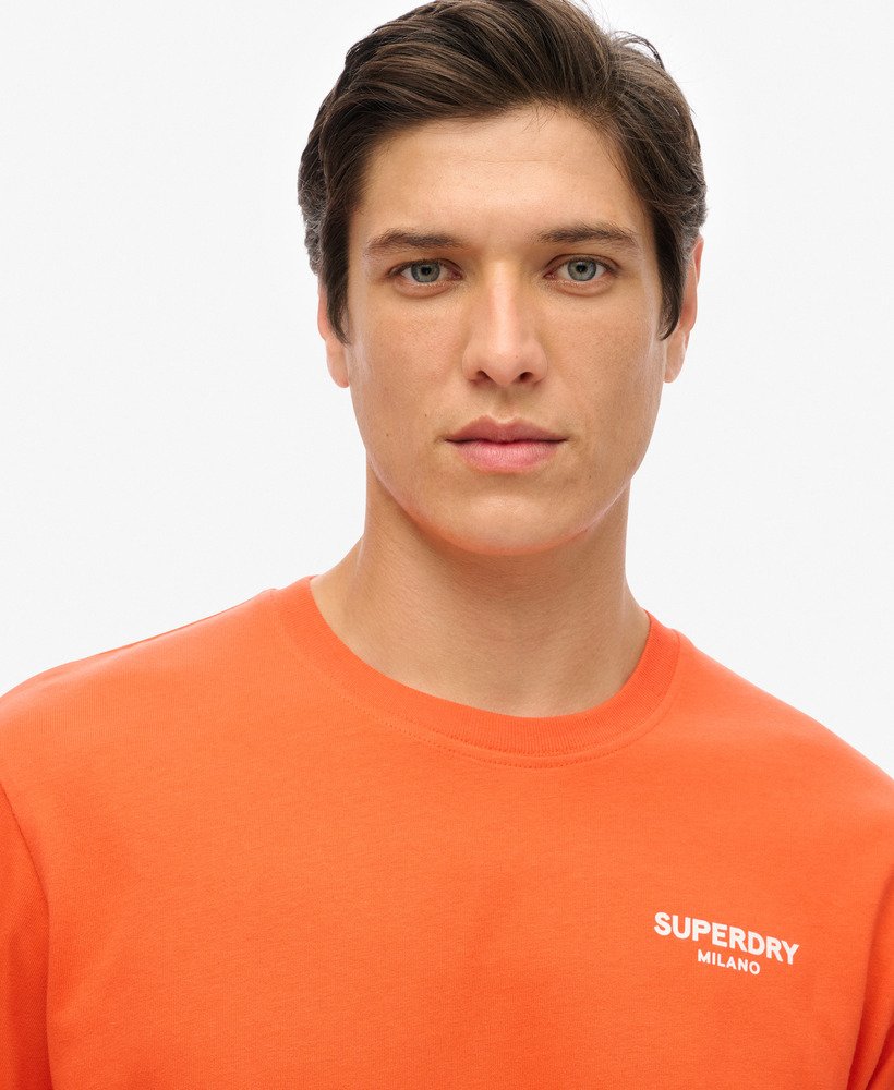 luxe sportief t-shirt met losse pasvorm in kersentomaatrood.