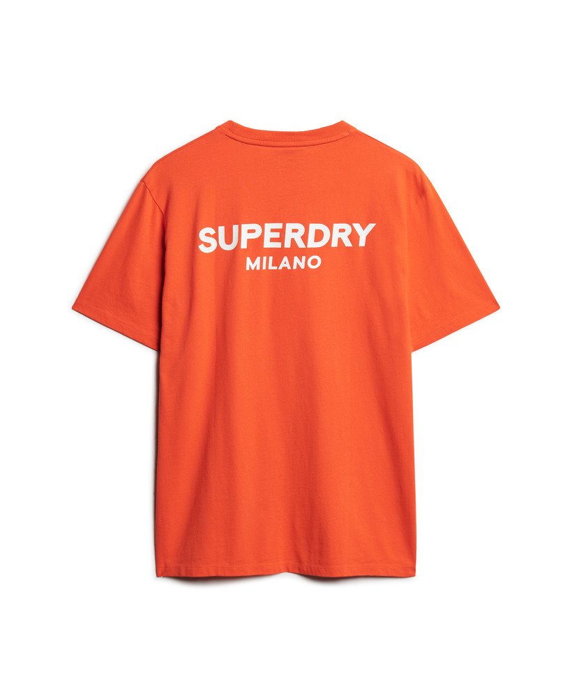 luxe sportief t-shirt met losse pasvorm in kersentomaatrood.