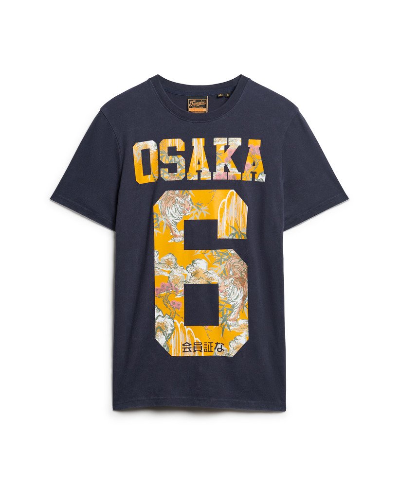 osaka 6 japans t-shirt met opvulling in frans marineblauw
