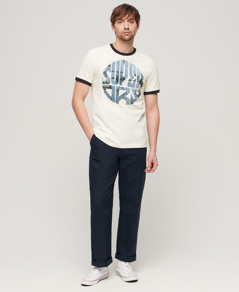 t-shirt met fotologo in winterwit