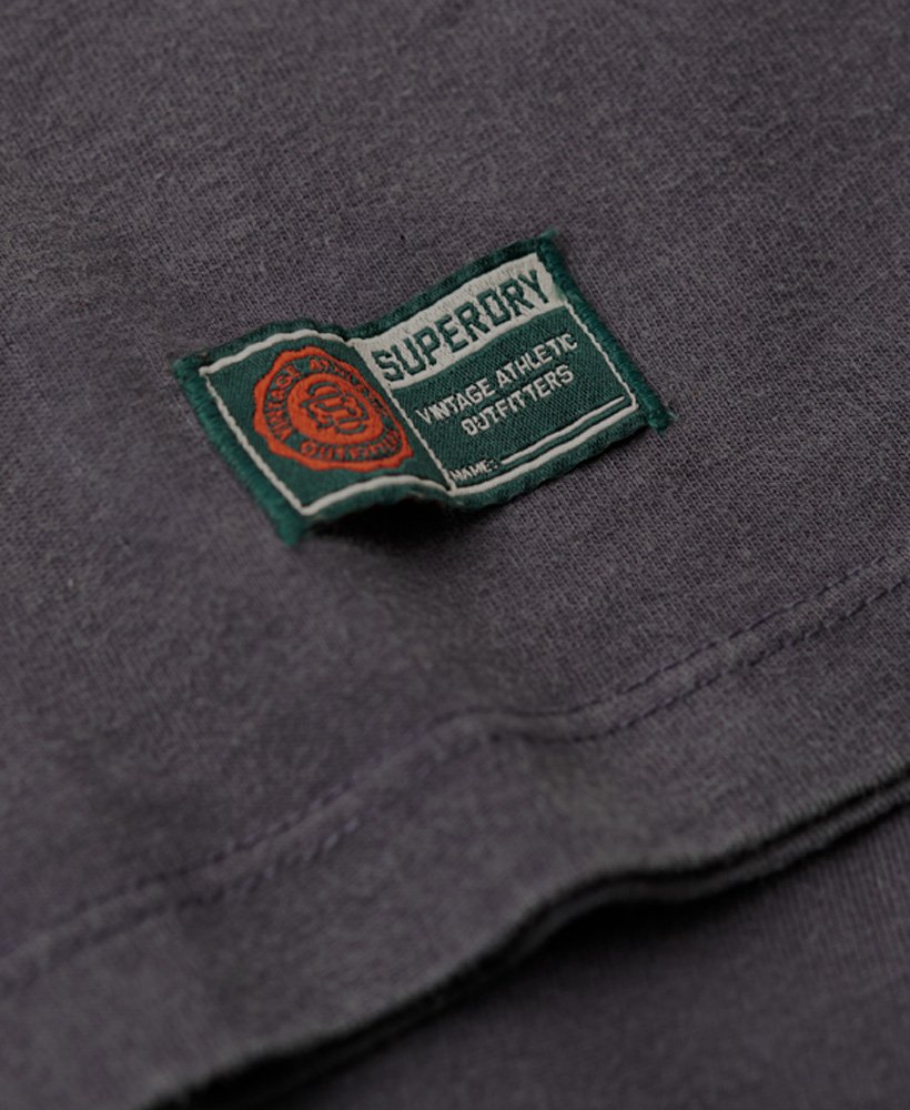 vintage sportief t-shirt met korte mouwen in grafietzwart.