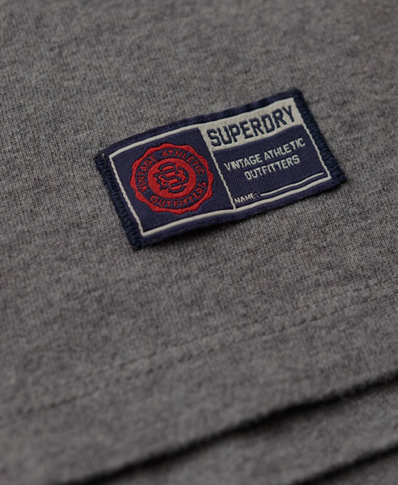 vintage sportief t-shirt met korte mouwen in middengrijs gemêleerd.