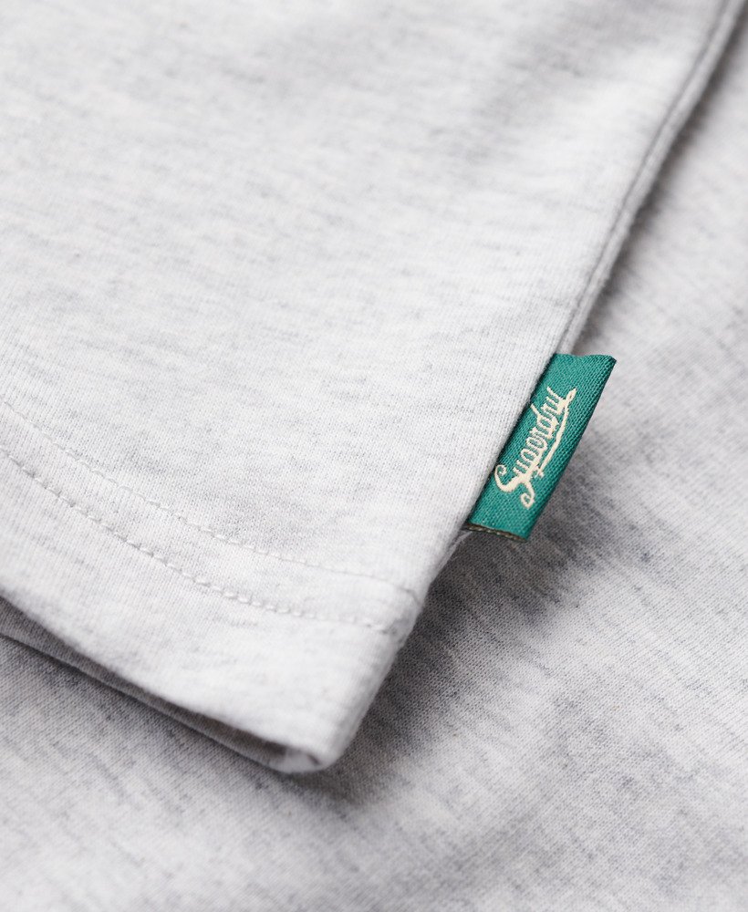 neon travel chest loose t-shirt in glacier grey marl