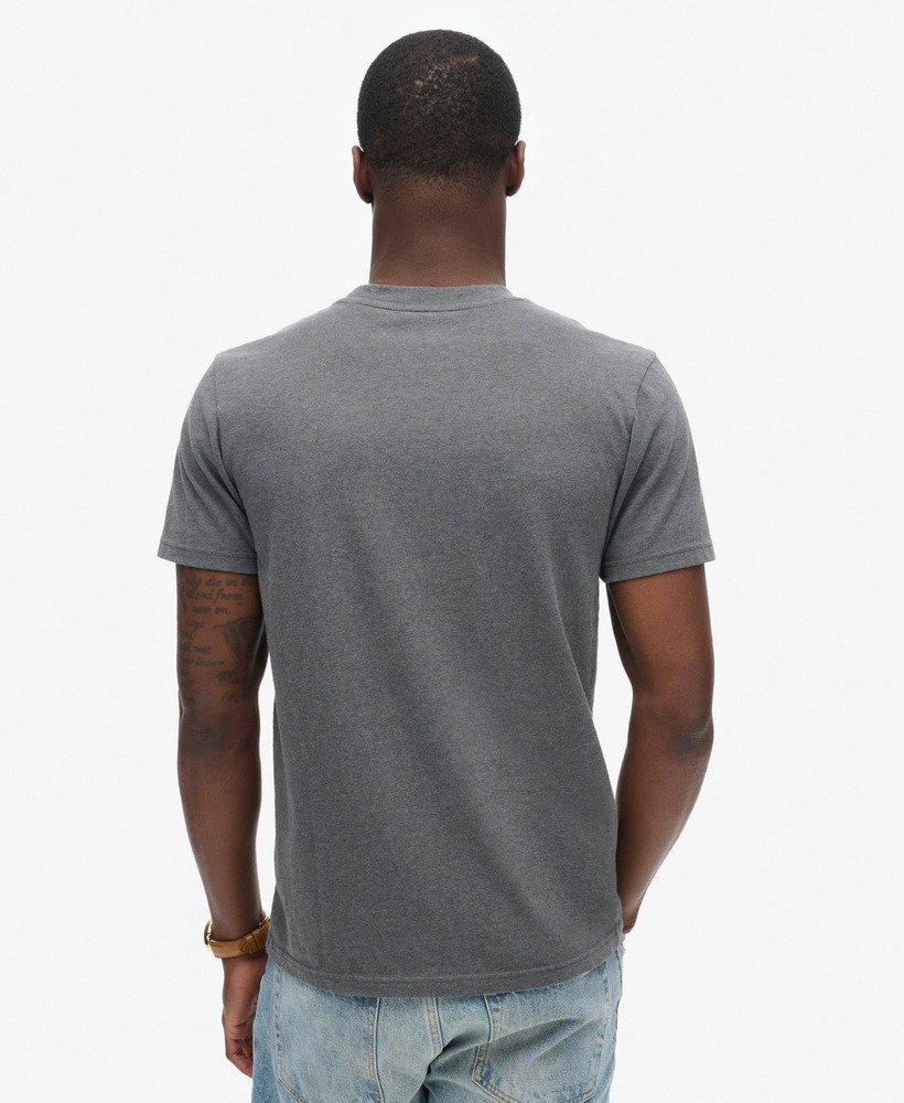 grafisch t-shirt met buitenprint in granietgrijs gemêleerd.