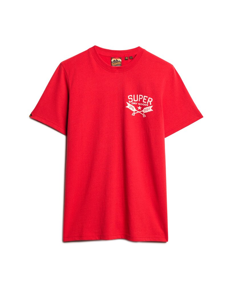 outdoor grafisch t-shirt in ferra red marl