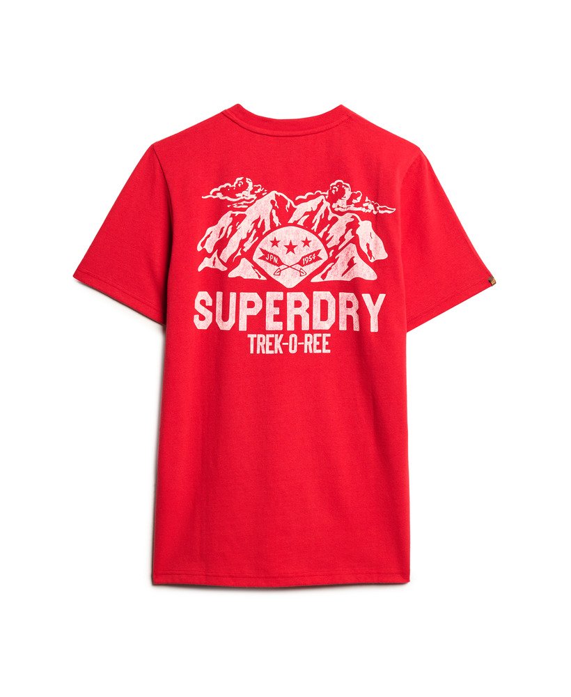 outdoor grafisch t-shirt in ferra red marl