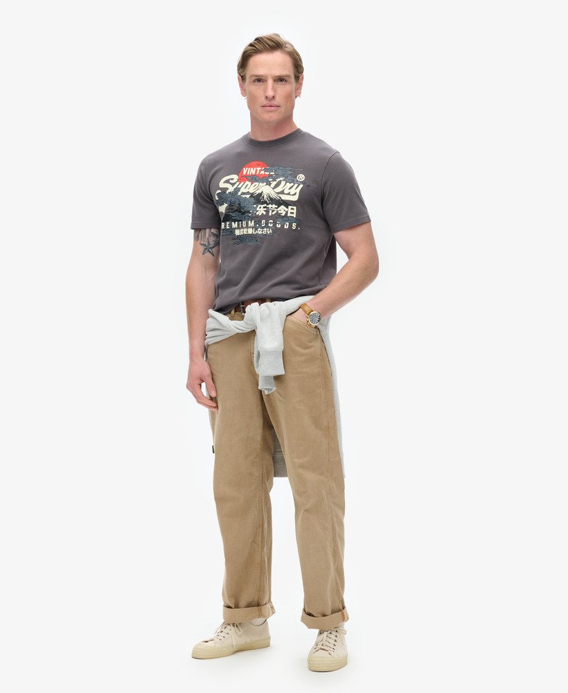tokyo graphic t-shirt in donkergrijs