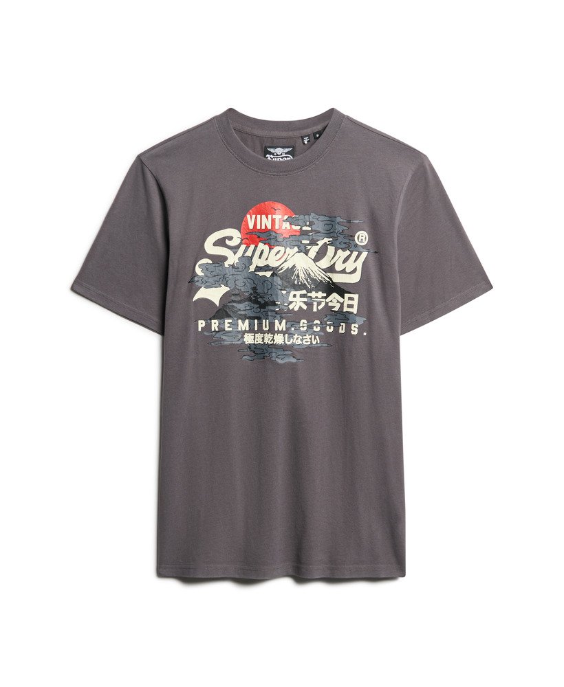 tokyo graphic t-shirt in donkergrijs