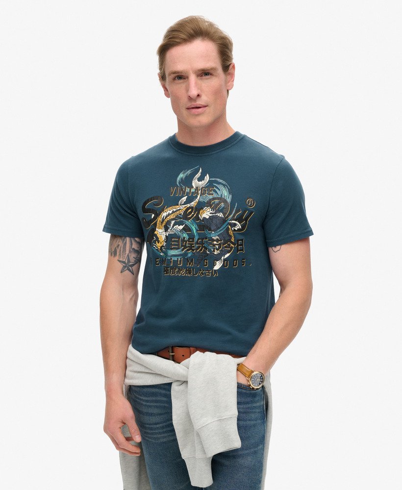tokyo graphic t-shirt in blue bottle