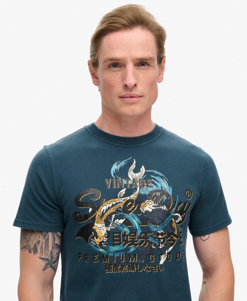 tokyo graphic t-shirt in blue bottle