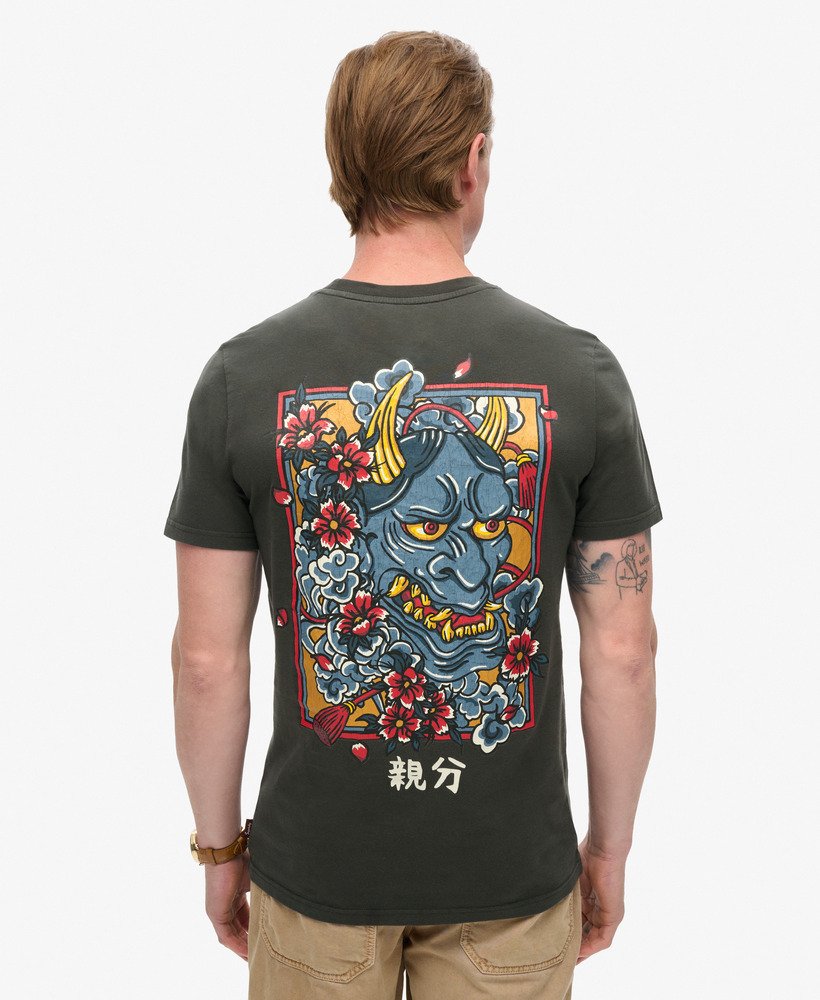 tokyo graphic t-shirt in gewassen zwart