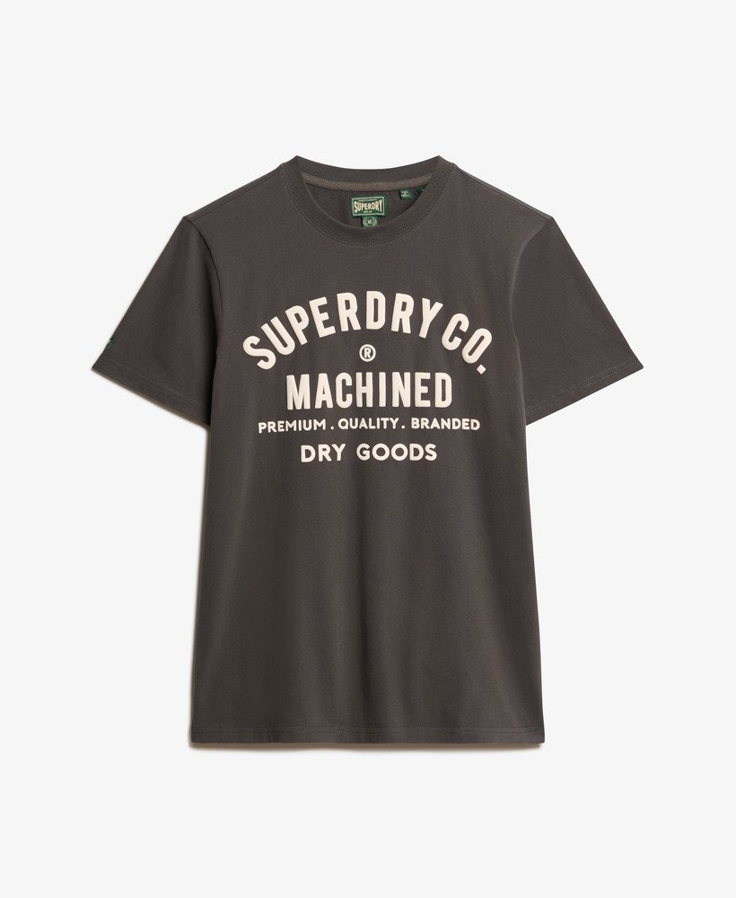 machined goods workwear t-shirt in vintage zwart