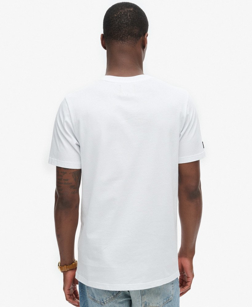 t-shirt met reliëflogo in winterwit