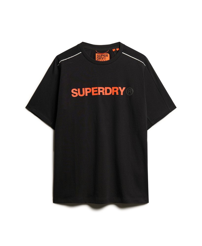 relaxed t-shirt met tech-logo in zwart